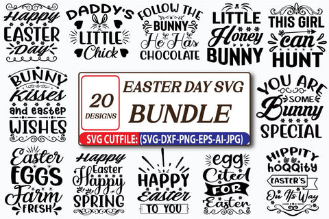 Easter Day Svg Bundle, Retro Easter Svg, Easter Quotes Saying, Easter Bunny Svg, Spring Svg, Easter Designs, Happy Easter Svg, Easter Svg, SVG Blessedprint 