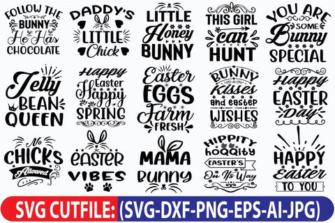 Easter Day Svg Bundle, Retro Easter Svg, Easter Quotes Saying, Easter Bunny Svg, Spring Svg, Easter Designs, Happy Easter Svg, Easter Svg, SVG Blessedprint 