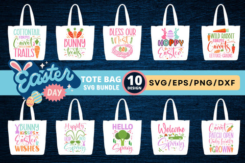 Easter Day Tote Bag SVG Bundle SVG Regulrcrative 