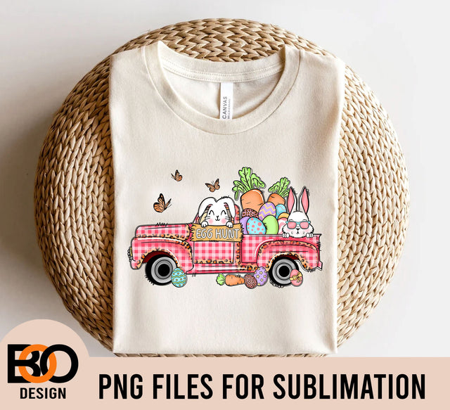 Easter Day Truck png, Easter Sublimation Png, Truck png, Easter Bunny Design Sublimation BOO-design 