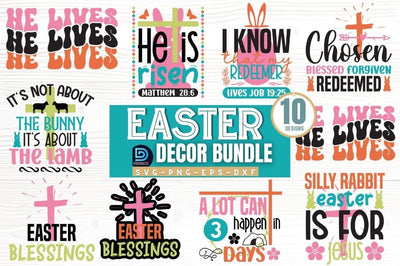 Easter Decor SVG Bundle, Happy Easter SVG Bundle SVG DESIGNISTIC 