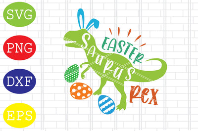 Easter Dinosaur Rex Svg, Easter Bunny Svg, Happy Easter Svg, Png, Eps, Dxf Files SVG DigitalSvgFiles 