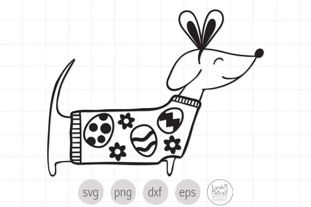 Easter Dog SVG, Dachshund SVG, Easter SVG for kids SVG Lynda M Metcalf 
