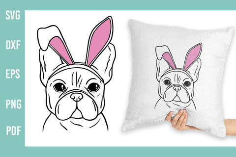 Easter Dog SVG | French Bulldog SVG | Dog with rabbit ears SVG Irina Ostapenko 