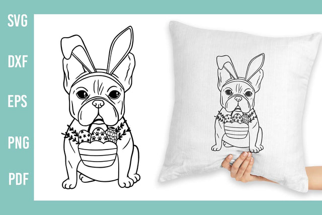 Easter Dog SVG | French Bulldog SVG | Dog with rabbit ears SVG Irina Ostapenko 