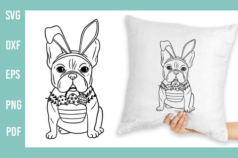 Easter Dog SVG | French Bulldog SVG | Dog with rabbit ears SVG Irina Ostapenko 