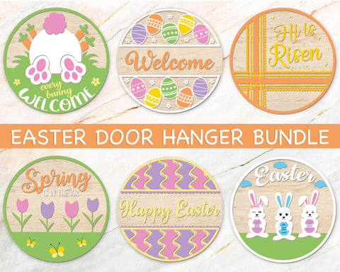 Easter Door Hanger Svg, Easter Bundle Svg, Spring Door Sign Bundle SVG SvgMonkeys 