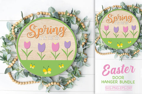 Easter Door Hanger Svg, Easter Bundle Svg, Spring Door Sign Bundle SVG SvgMonkeys 