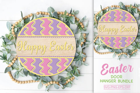 Easter Door Hanger Svg, Easter Bundle Svg, Spring Door Sign Bundle SVG SvgMonkeys 