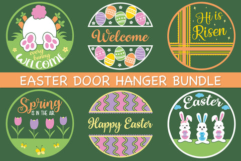 Easter Door Hanger Svg, Easter Bundle Svg, Spring Door Sign Bundle SVG SvgMonkeys 