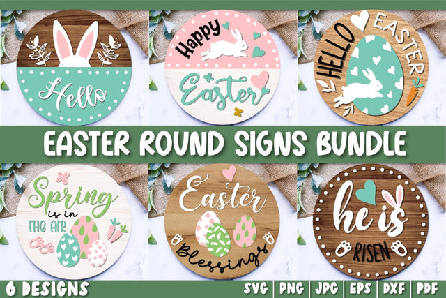 Easter Door Round Signs Bundle | Easter Bundle SVG SVG TatiStudio 