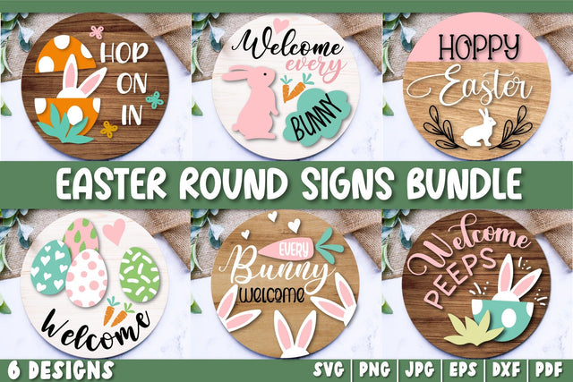 Easter Door Round Signs Bundle | Easter Bundle SVG SVG TatiStudio 