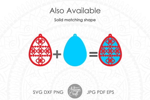 Easter earring SVG, Easter eggs earring SVG SVG Artisan Craft SVG 