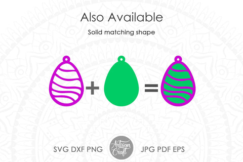 Easter earrings SVG showing Easter egg designs SVG Artisan Craft SVG 