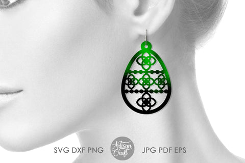 Easter earrings SVG showing Easter egg designs SVG Artisan Craft SVG 