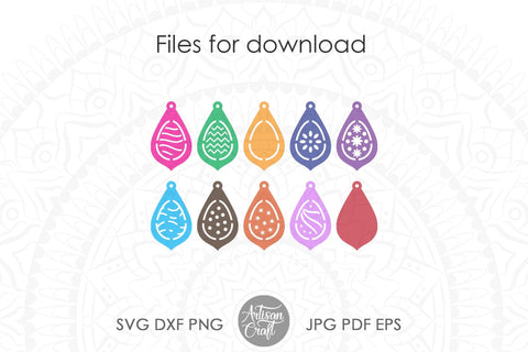Easter earrings SVG showing Easter eggs SVG Artisan Craft SVG 