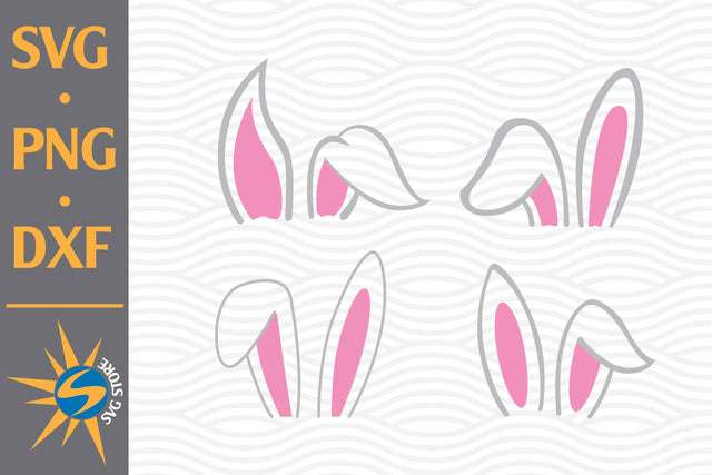 Easter Ears SVG, PNG, DXF Digital Files Include SVG SVGStoreShop 