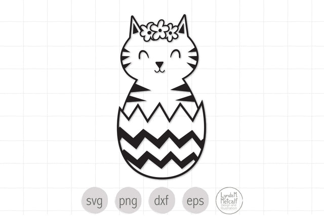 Easter Egg and Cat SVG, Easter svg for Kids SVG Lynda M Metcalf 