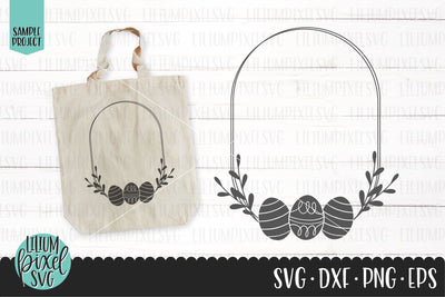 Easter Egg Arch Frame SVG Lilium Pixel SVG 