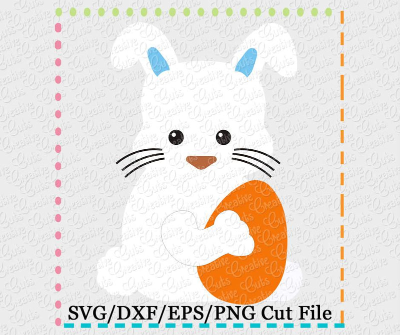 Easter Egg Bunny Rabbit Cut File - So Fontsy