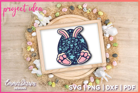 Easter Egg Bunny SVG, Cute Bunny Rabbit SVG SVG Emma Dawn Designs 