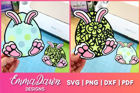 Easter Egg Bunny SVG, Cute Bunny Rabbit SVG SVG Emma Dawn Designs 