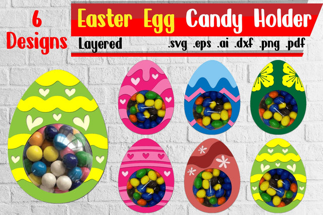 Easter Egg Candy Holders Bundle - svg dxf eps ai png pdf 3D Paper zafrans studio 