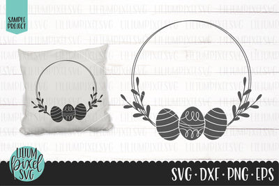Easter Egg Circle Frame SVG Lilium Pixel SVG 