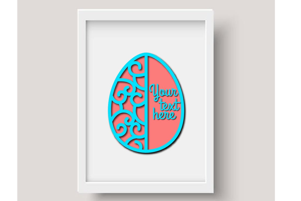 easter egg, cut file svg dxf png sublim - So Fontsy