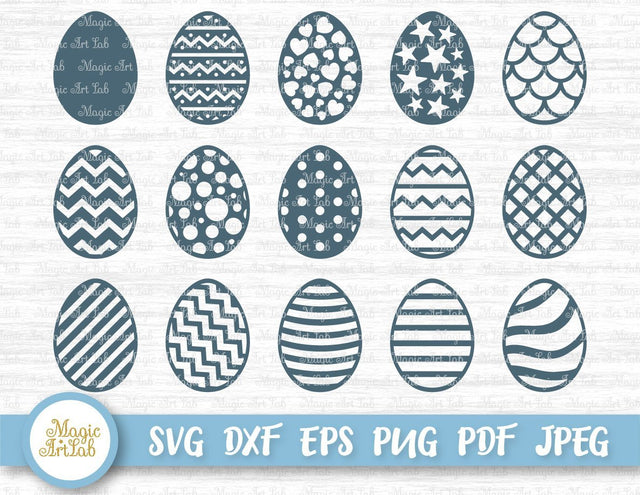 Easter egg cut files SVG MagicArtLab 