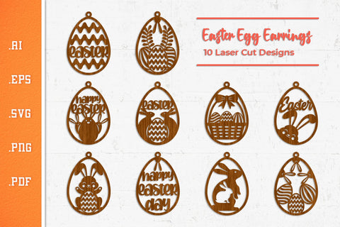 Easter Egg Earrings - SVG Cut Files SVG Slim Studio 