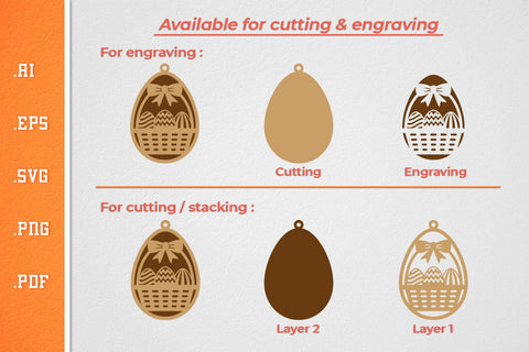 Easter Egg Earrings - SVG Cut Files SVG Slim Studio 