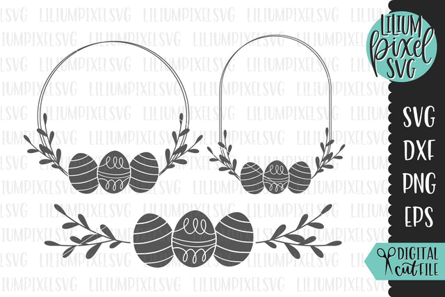 Easter Egg Frames Mini Bundle SVG Lilium Pixel SVG 