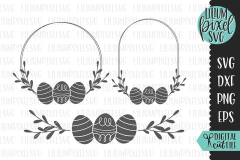 Easter Egg Frames Mini Bundle SVG Lilium Pixel SVG 