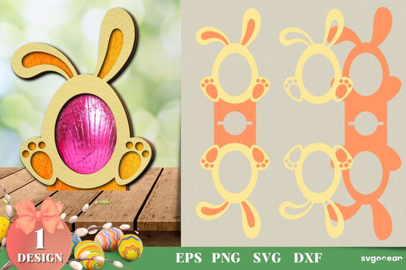 Easter Egg Holder SVG | Candy Holder Template - So Fontsy