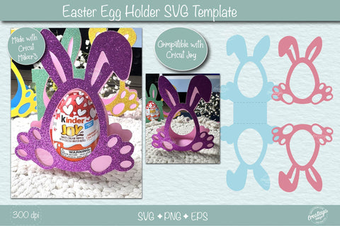Easter egg holder SVG| Easter bunny egg holder svg| Easter Treats SVG Createya Design 