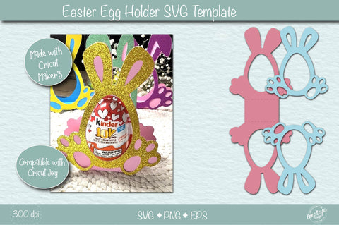 Easter egg holder SVG| Easter bunny egg holder svg| Easter Treats SVG Createya Design 