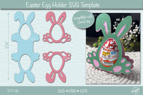 Easter egg holder SVG| Easter bunny egg holder svg| Easter Treats SVG Createya Design 