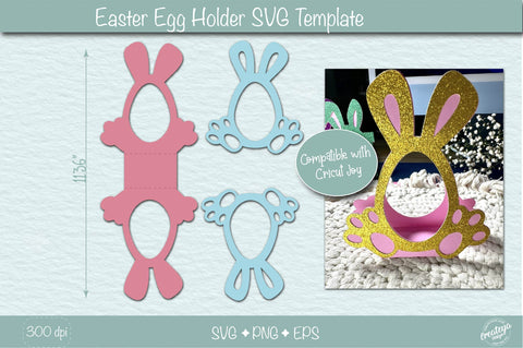 Easter egg holder SVG| Easter bunny egg holder svg| Easter Treats SVG Createya Design 