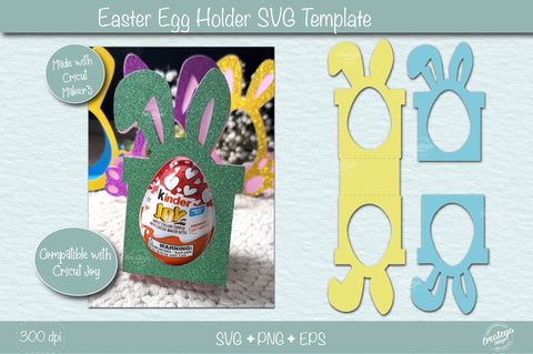 Easter egg holder SVG| Easter bunny egg holder svg| Easter Treats SVG Createya Design 