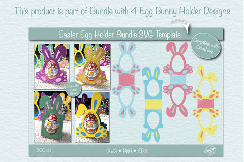 Easter egg holder SVG| Easter bunny egg holder svg| Easter Treats SVG Createya Design 