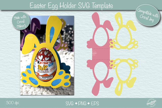 Easter egg holder SVG| Easter bunny egg holder svg| Easter Treats SVG Createya Design 