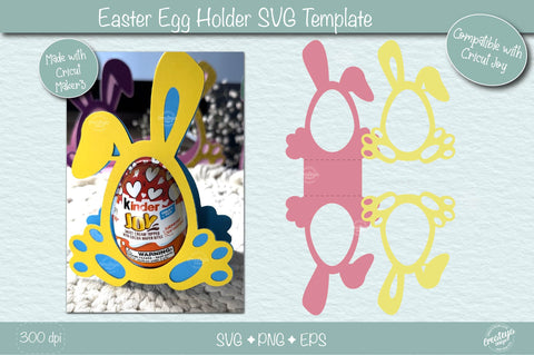 Easter egg holder SVG| Easter bunny egg holder svg| Easter Treats SVG Createya Design 