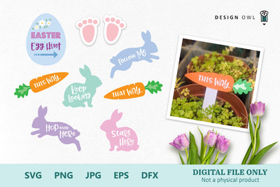 Easter egg hunt bundle SVG Design Owl 