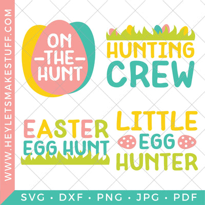Easter Egg Hunt Bundle SVG Hey Let's Make Stuff 