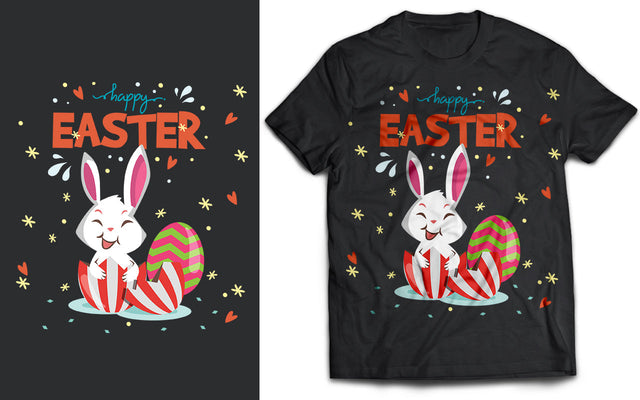 Easter Egg Hunt Rabbits SVG T-Shirt Design SVG naemmiah021 