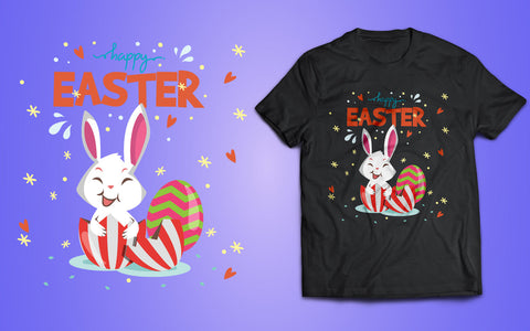 Easter Egg Hunt Rabbits T-Shirt Design SVG naemmiah021 