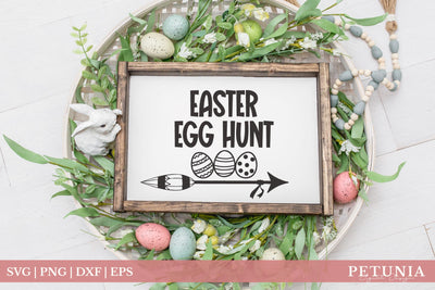Easter Egg Hunt SVG | Funny Easter Sign SVG SVG Petunia Digital Design 