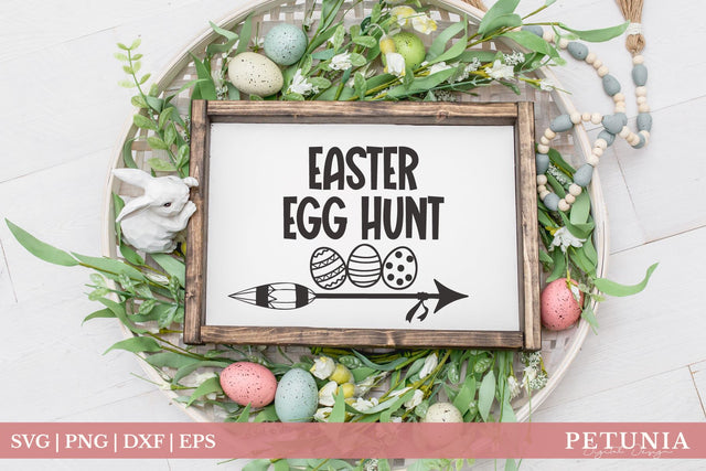 Easter Egg Hunt SVG | Funny Easter Sign SVG SVG Petunia Digital Design 