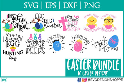 Easter Egg Hunting Cut File Bundle SVG SVG Design Shoppe